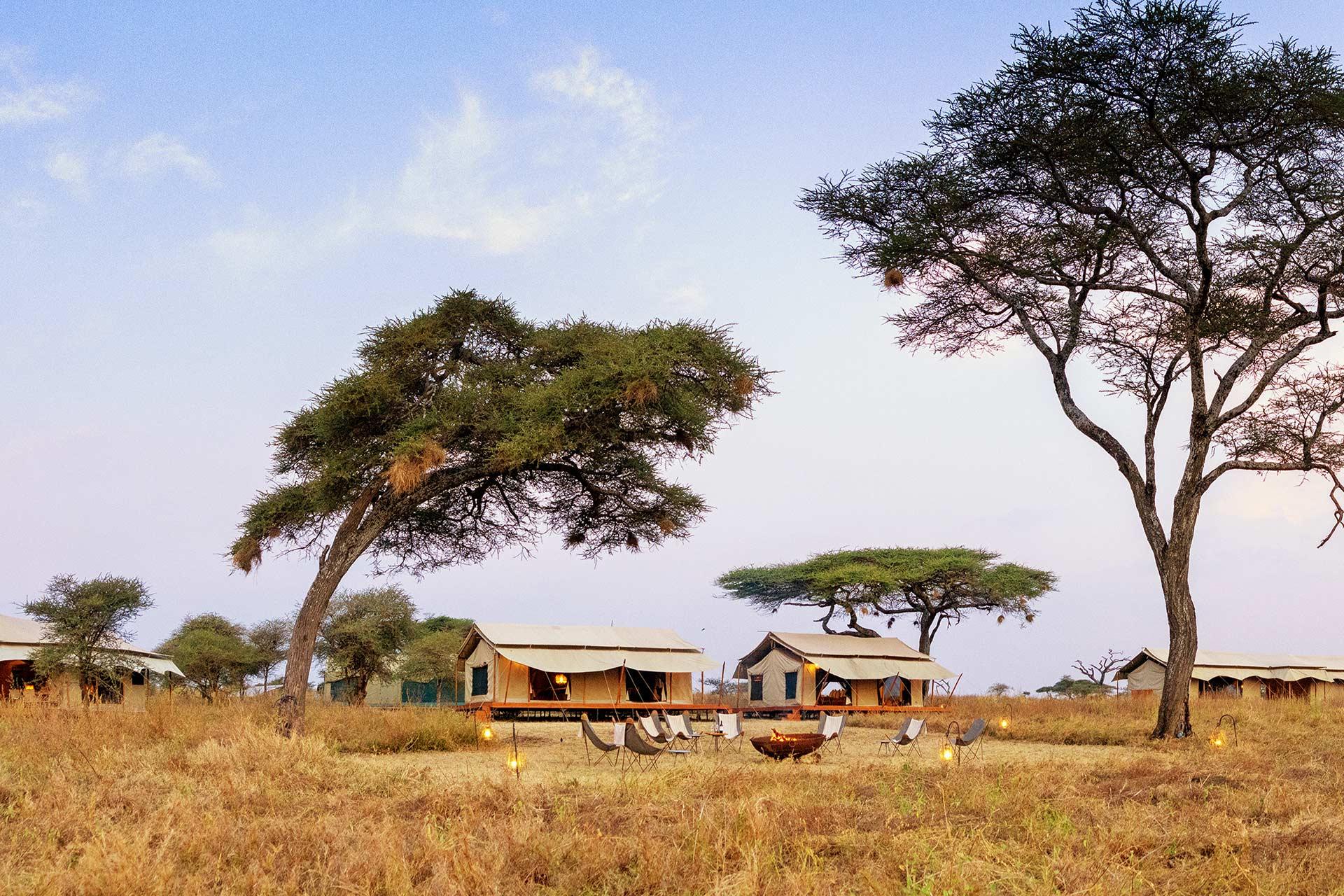 View from luxury tent in the central Serengeti View from luxury tent in the central Serengeti