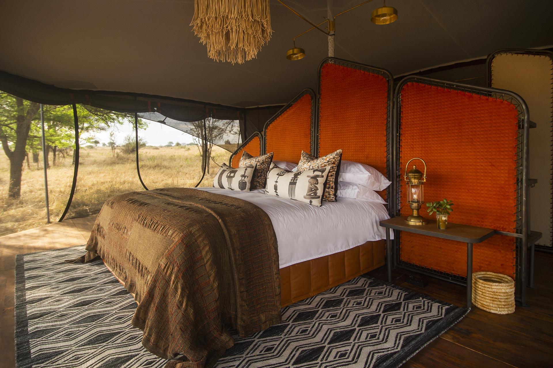 The Siringit Migration Camp has 8 luxury spacious canvas tents designed to bring you closer to the natural surroundings